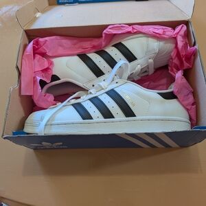 Adidas Superstar White Black Stripes